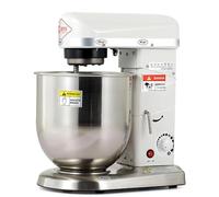 PixCy Batteur sur Socle Professionnel,Batteur sur Socle à 3 Vitesses, Mélangeur Alimentaire Commercial avec Bol à Mélanger,Mélangeur Alimentaire Robuste Multi 5L-White