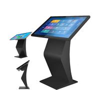 PixCy Borne Interactive sur Pied avec Affichage Numérique Black-32in | Panneau De Menu Numérique Lcd 4g 128g,écran Publicitaire HD Ips 1920x1080,Borne Interactive Sur Pied