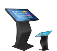 PixCy Borne Interactive Tactile 22/32 Pouces Black-22in | écran Lcd Publicitaire HD Ips 1920x1080,Borne Interactive Sur Pied Présentoir Sur Pied Type K Pour Commerces/Halls D'entrée