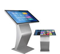 PixCy Borne Interactive Tactile 22/32 Pouces Silver-32in | écran Lcd Publicitaire HD Ips 1920x1080,Borne Interactive Sur Pied Présentoir Sur Pied Type K Pour Commerces/Halls D'entrée