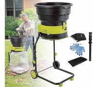 PixCy Broyeur De Feuilles électrique 2 500 W 8 000 TR/Min, Broyeur De Compost avec 20 Lignes De Coupe, Rapport De Réduction 17:1, pour Nettoyage Et Compostage De Votre Jardin Powercord×30m