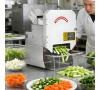 PixCy Coupe-Oignons Verts Électrique Commercial,700 BPM Vitesse,150 Kg/H,Épaisseur 1.3-35mm,pour Piment Gingembre Pommes de Terre Céleri Concombre