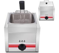 PixCy Friteuse Gaz Professionnelle, Puissance Feu Réglable, Friteuse à Gaz Commerciale en Acier Inoxydable 30L