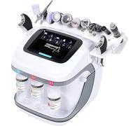 PixCy Machine Hydrafaciale Professionnelle,Machine Faciale À Oxygène Et Hydrogène avec Écran LCD 8 Pouces Et 10 Têtes,Nettoyage Et Hydratation La Peau,Favorise L'absorption La Nutrition