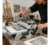 PixCy Machine Presse à Graver Professionnelle Manuel Presse à Plat 17x31cm Hauteur Rouleau Réglable,Gravure Burin Eau-Forte,Impression Monochrome Typographie,Fournitures Artistiques