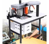 PixCy Plaqueuse Chant Plaqueuse Chants Automatique pour Le Travail du Bois Portable Plaqueuse Chants pour Le Travail du Bois avec,Coupe Automatique Collage Double Face Machine Coupe,220V