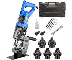 PixCy Poinçonneuse Hydraulique,Perforatrice Hydraulique Électrique, Poinçonneuse Électrique Portative pour Creuseur Trous en Métal avec 5 Matrices Φ1/4"-4 pour Fer,Cuivre,Plaque,Channelsteel