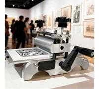 PixCy Presse à Rouleau Précision pour Gravure Machine à Impression à Pression Plate 17x31cm,Gravure Cuivre Bois Héliogravure,Hauteur Réglable,Équipement Professionnel pour Décoration DIY