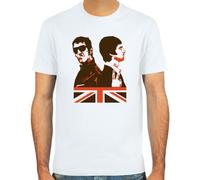 Pixda T-Shirt Liam & Noel Gallagher ::: Couleur: Bleu Ciel, Sable ou Blanc ::: Tailles: S-XXL (Britpop)