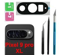 Pixel 9 Pro XL Verre de rechange pour appareil photo arrière Google Pixel 9 Pro XL avec adhésif pré-installé et kits d'outils de réparation