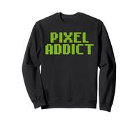 Pixel Addict Style Gamer rétro 8-bit Geek Jeu vidéo Sweatshirt