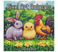 Pixel Art Animals: Cool 16-Bit style Retro Coloring Book: A Fun and Nostalgic Pixel Coloring Adventure Featuring Cute Animal Designs in Classic Retro Game Style