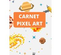 Pixel art : Carnet de dessin Pexel Cahier de dessin Pexel pour enfant ou pour adulte: Cahier de dessin vierge A4 100 pages quadrillés dos noir - idéal pour créer ses propres pixels