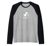 Pixel Art Dinosaure T-Rex pour codeurs "No Internet" Manche Raglan