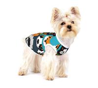 Pixel Art Gilet en coton pour petit animal de compagnie Imprimé complet Chien Chat Doux Respirant Élastique Vêtements Quotidien Fête Tenue