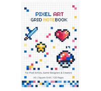 Pixel Art Grid Notebook: An A5 Square Grid Sketchbook for Pixel Artists
