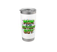 Pixel Art - Maman du garçon d'anniversaire - It's My Birthday Gobelet isotherme en acier inoxydable double paroi