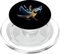 Pixel Art pour Joueur de Style Pirate Riding Parrot Block PopSockets PopGrip pour MagSafe