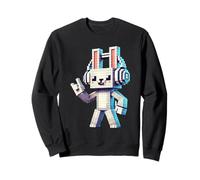 Pixel Art Rabbit Headphones Easter Bunny Rabbits Sweatshirt