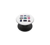 Pixel Art rétro années 80 pour Geek nostalgique du Gaming PopSockets PopGrip Adhésif