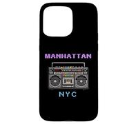 Pixel Art rétro de New York Boombox de Manhattan Coque pour iPhone 15 Pro Max