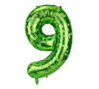 Pixel Ballon Chiffre Vert, 101cm Grand Ballon en Aluminium Vert à Pixel pour Anniversaire Décorations de Fête pour Fête Thématique de Jeu D'Anniversaire (9)