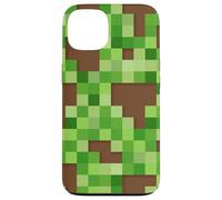 Pixel Block Camo Green Pattern for Gamers and Adventure Fans Coque pour iPhone 13