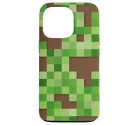 Pixel Block Camo Green Pattern for Gamers and Adventure Fans Coque pour iPhone 13 Pro