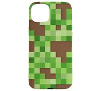 Pixel Block Camo Green Pattern for Gamers and Adventure Fans Coque pour iPhone 15 Plus