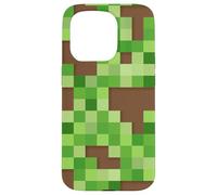 Pixel Block Camo Green Pattern for Gamers and Adventure Fans Coque pour iPhone 15 Pro