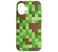 Pixel Block Camo Green Pattern for Gamers and Adventure Fans Coque pour iPhone 16
