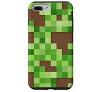 Pixel Block Camo Green Pattern for Gamers and Adventure Fans Coque pour iPhone 7 Plus/8 Plus