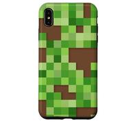 Pixel Block Camo Green Pattern for Gamers and Adventure Fans Coque pour iPhone XS Max