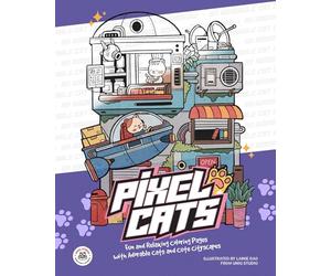 Pixel Cats: Fun and Relaxing Coloring Pages with Adorable Cats and Cute Cityscapes