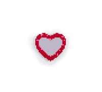 Pixel Coeur Miroir Rouge
