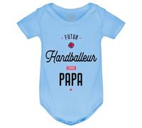 PIXEL EVOLUTION Body FUTUR HANDBALLEUR COMME PAPA Body bébé - idée cadeau naissance - idée cadeau naissance - taille 18 mois - Bleu ciel