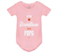 PIXEL EVOLUTION Body FUTURE BASKETTEUSE COMME PAPA Body bébé - idée cadeau naissance - idée cadeau naissance - taille 6 mois - Rose