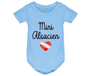 PIXEL EVOLUTION Body Mini Alsacien - Pour un petit garçon déjà fier de son Alsace Body bébé garçon - Body humoristique et rigolo - idée cadeau naissance - taille 12 mois - Bleu ciel