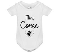 PIXEL EVOLUTION Body Mini Corse - Pour un petit garçon déjà fier de son île de beauté Body bébé - Body humoristique et rigolo - idée cadeau naissance - taille 12 mois - Blanc