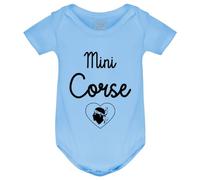 PIXEL EVOLUTION Body Mini Corse - Pour un petit garçon déjà fier de son île de beauté Body bébé - Body humoristique et rigolo - idée cadeau naissance - taille 9 mois - Bleu ciel