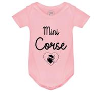 PIXEL EVOLUTION Body Mini Corse - Pour une petite fille déjà fière de son île de beauté Body bébé - Body humoristique et rigolo - idée cadeau naissance - taille 9 mois - Rose