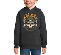 PIXEL EVOLUTION Sweat à Capuche Crane Militaire - Liberty Or Death - Tete DE Mort Soldat Enfant - Taille 12 Ans - Noir