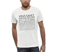 PIXEL EVOLUTION T-Shirt C'est Une Bonne Situation ça Scribe ? Vous Savez Homme (FR/ES, Alpha/Lettres, M, Taille Normale, Taille Normale, Blanc)