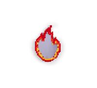Pixel Flame Miroir Rouge/ Orange/ Jaune