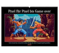 Pixel für Pixel bis Game over (Wandkalender 2026 DIN A2 quer), CALVENDO Monatskalender: So hässlich, dass es schon wieder schön und Kult ist