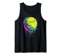 Pixel Glitch Art Softball Débardeur