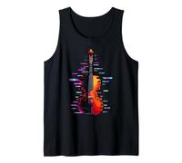 Pixel Glitch Art Violon Violoniste Viole Débardeur