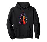 Pixel Glitch Art Violon Violoniste Viole Sweat à Capuche