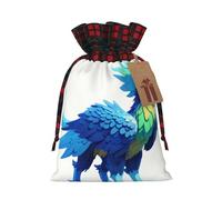 Pixel Griffin Sacs cadeaux de Noël pour décorations de fête de Noël, 21 x 30 cm, sacs cadeaux en toile de jute avec cordon de serrage
