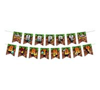 Pixel Happy Birthday Bannière Happy Birthday - Décoration d'anniversaire - Guirlande à thème pixel - Décoration d'anniversaire pour garçon et fille